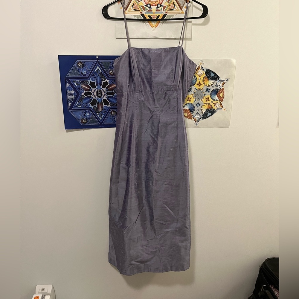 SOLD Silk Purple Silver Bridesmaid/Prom/Evening/Dance/Nice Dinner Dress 💕
